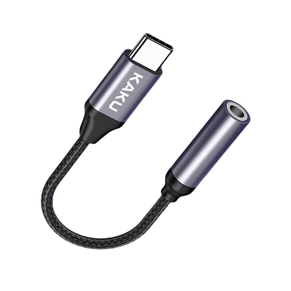 KAKU KSC-428 USB-C uz 3.5 mm Audio Adapteris Telefoniem / Melns cena un informācija | Adapteri un USB centrmezgli | 220.lv