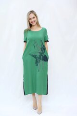 Прямое платье, зеленое цена и информация | Платье | 220.lv