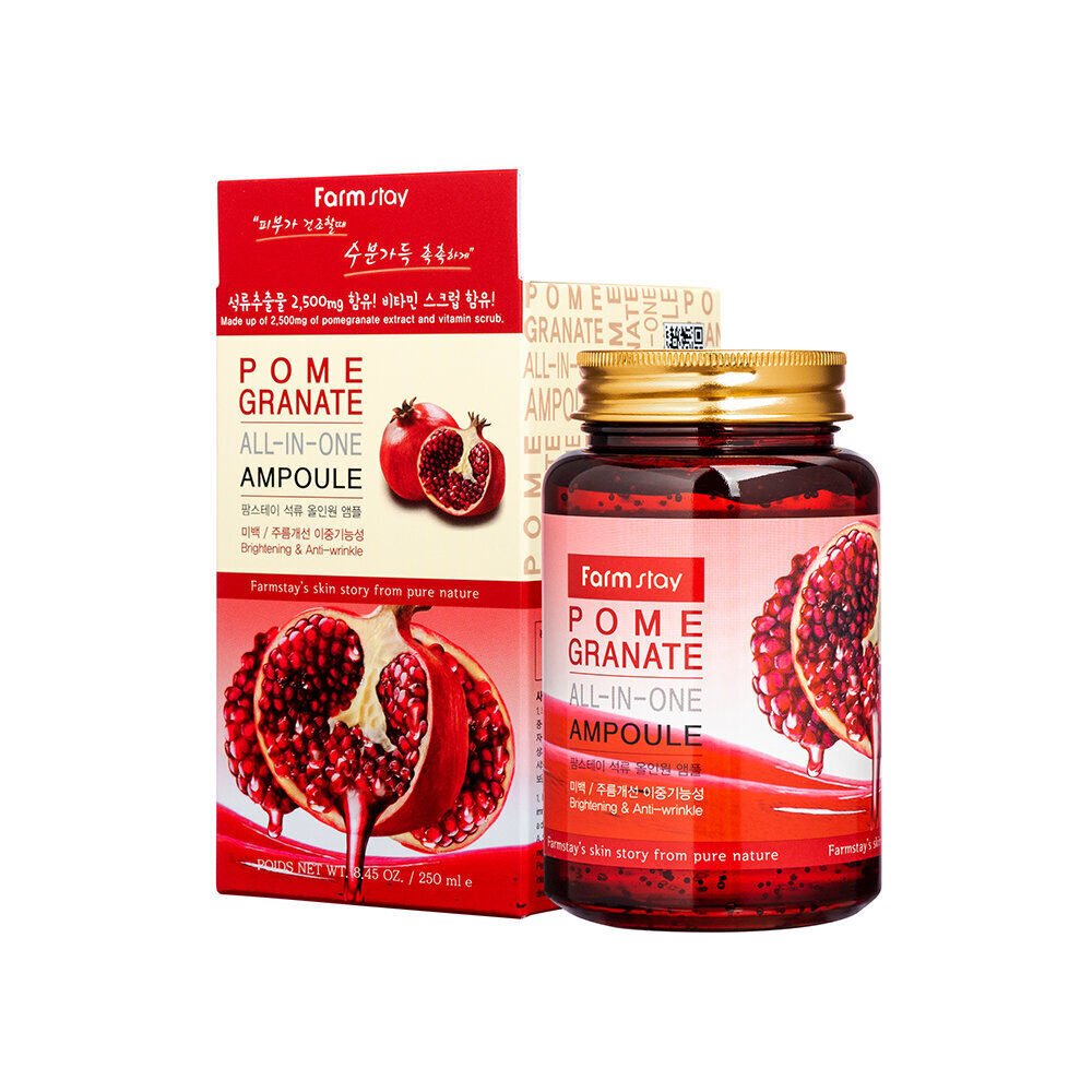 FARMSTAY Pomergranate All-In One ampulu serums, 250 ml цена и информация | Serumi sejai, eļļas | 220.lv