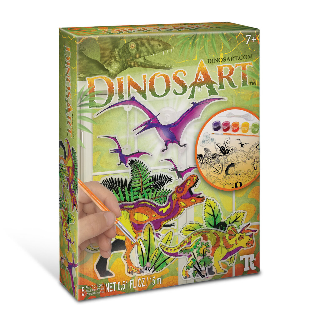 Radošais komplekts Dinos Art Suncatchers, 15012 cena un informācija | Attīstošās rotaļlietas | 220.lv