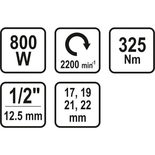 Elektriskais triecienskrūvgriezis 800W/325NM 57091 цена и информация | Skrūvgrieži, urbjmašīnas | 220.lv