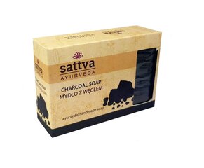 Ziepes ar aktivēto ogli Charcoal, Sattva Ayurveda, 125 g cena un informācija | Ziepes | 220.lv