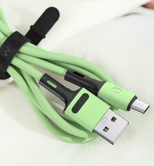 USB/Micro USB vads USAMS, zaļš, 100 cm цена и информация | Кабели для телефонов | 220.lv