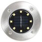 vidaXL solārās zemes lampas, 8 gab., LED, baltas cena un informācija | Āra apgaismojums | 220.lv