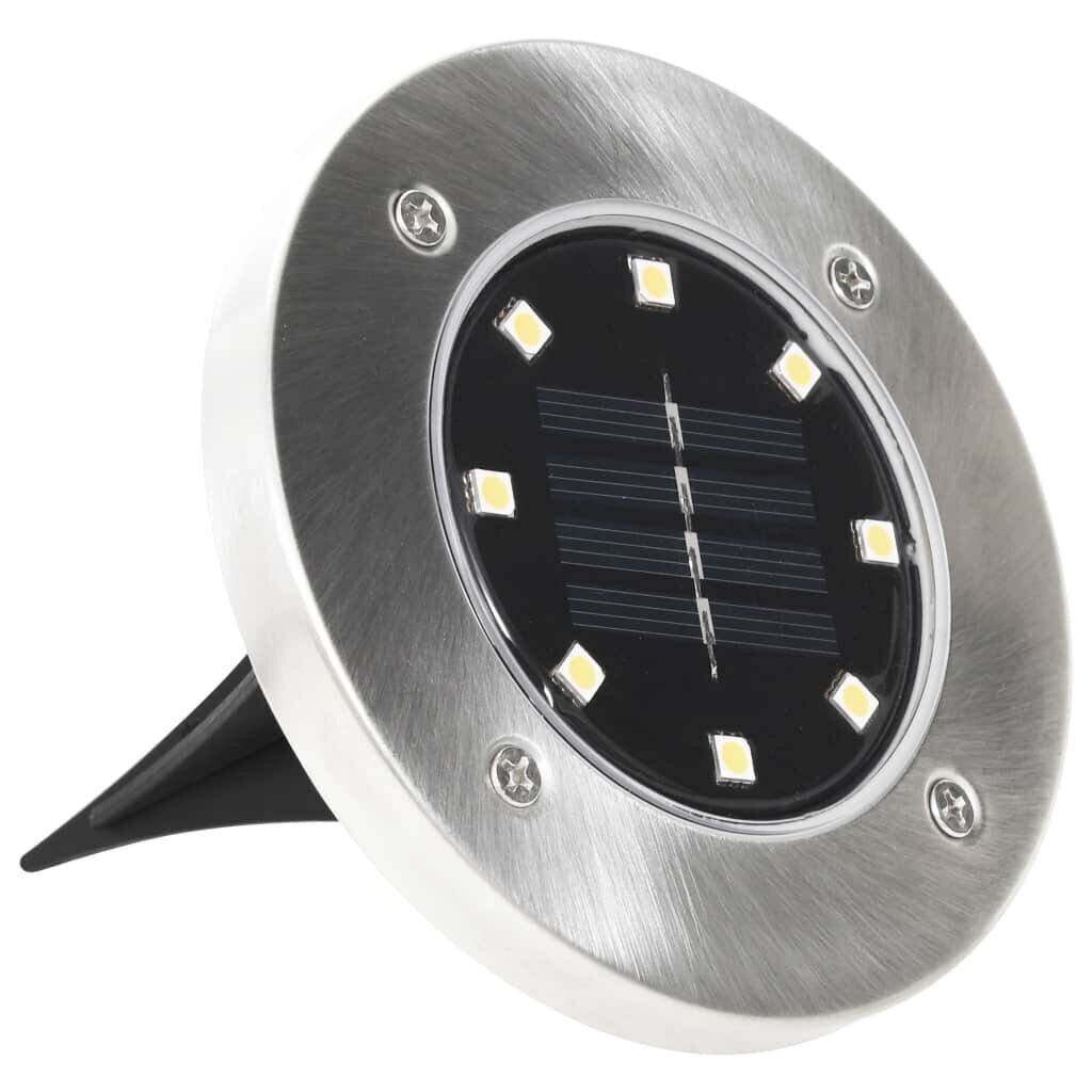 vidaXL solārās zemes lampas, 8 gab, LED, silti baltas цена и информация | Āra apgaismojums | 220.lv