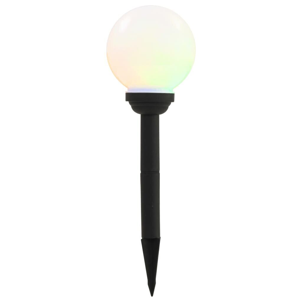 vidaXL sfēriskas āra LED solārās lampas, 4 gab., 15 cm, RGB cena un informācija | Āra apgaismojums | 220.lv