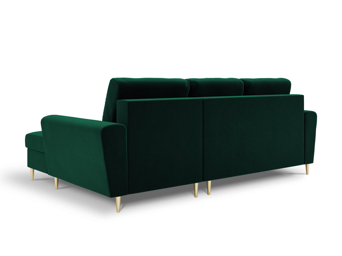 Stūra dīvāns Micadoni Home Moghan 4S-V, tumši zaļš cena un informācija | Stūra dīvāni | 220.lv