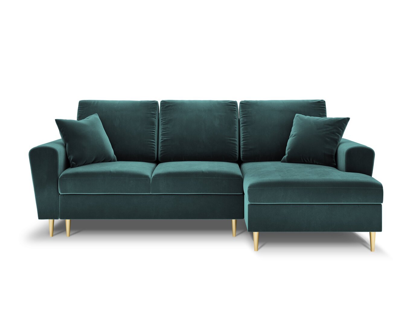 Stūra dīvāns Micadoni Home Moghan 4S-V, zaļš cena un informācija | Stūra dīvāni | 220.lv
