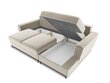Stūra dīvāns Micadoni Home Moghan 4S-V, smilškrāsas/melns cena un informācija | Stūra dīvāni | 220.lv