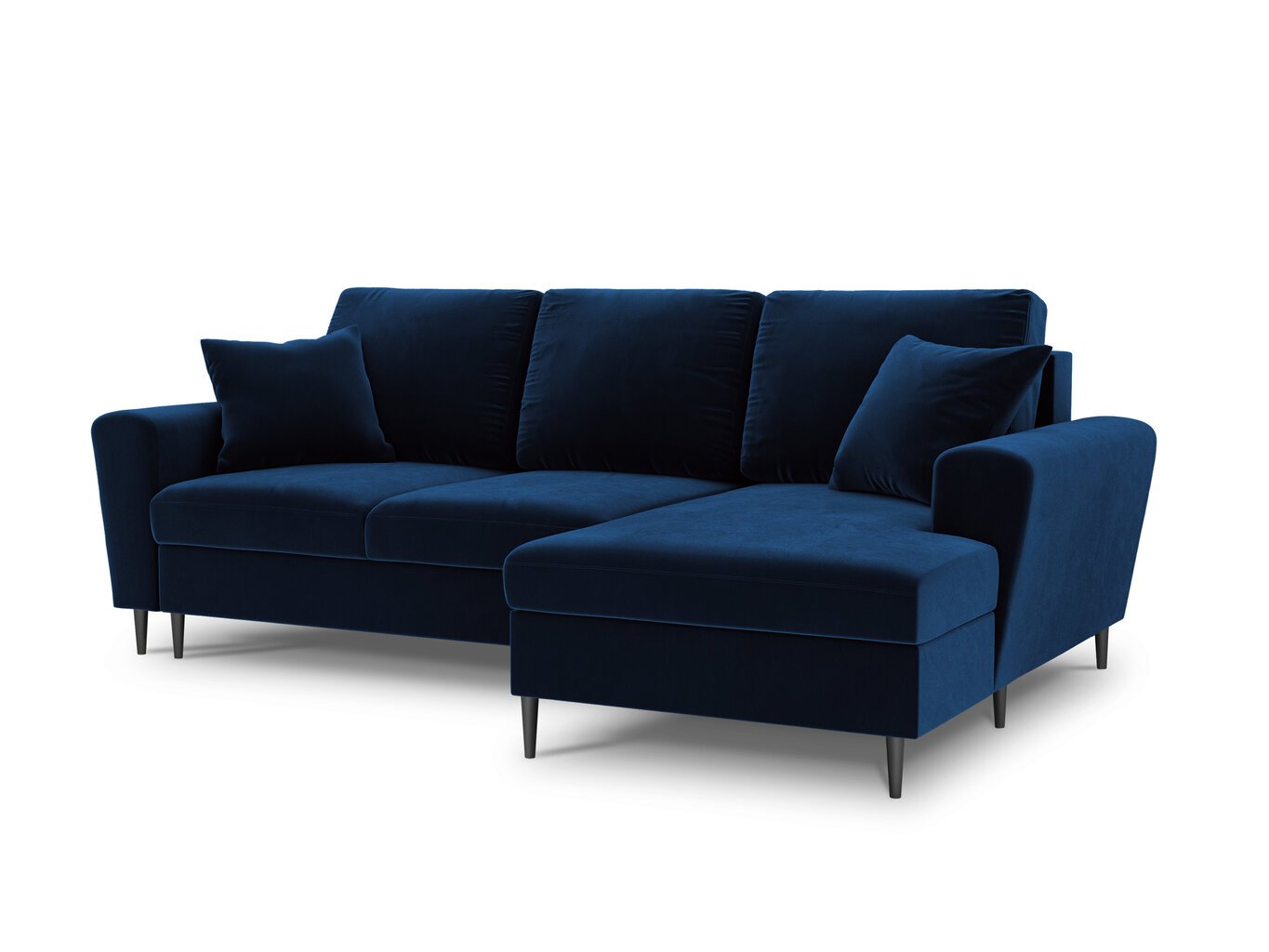 Stūra dīvāns Micadoni Home Moghan 4S-V, zils/melns cena un informācija | Stūra dīvāni | 220.lv