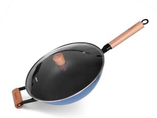 Fissman čuguna wok panna ar stikla vāku Seagreen, 30 x 8,4 cm cena un informācija | Pannas | 220.lv