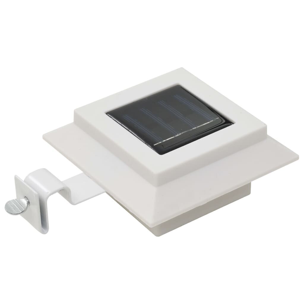 vidaXL āra solārās lampas, 12 gab., LED, kvadrāta forma, 12 cm, baltas цена и информация | Āra apgaismojums | 220.lv