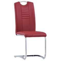 vidaXL konsoles virtuves krēsli, 2 gab., sarkana mākslīgā āda cena un informācija | Virtuves un ēdamistabas krēsli | 220.lv