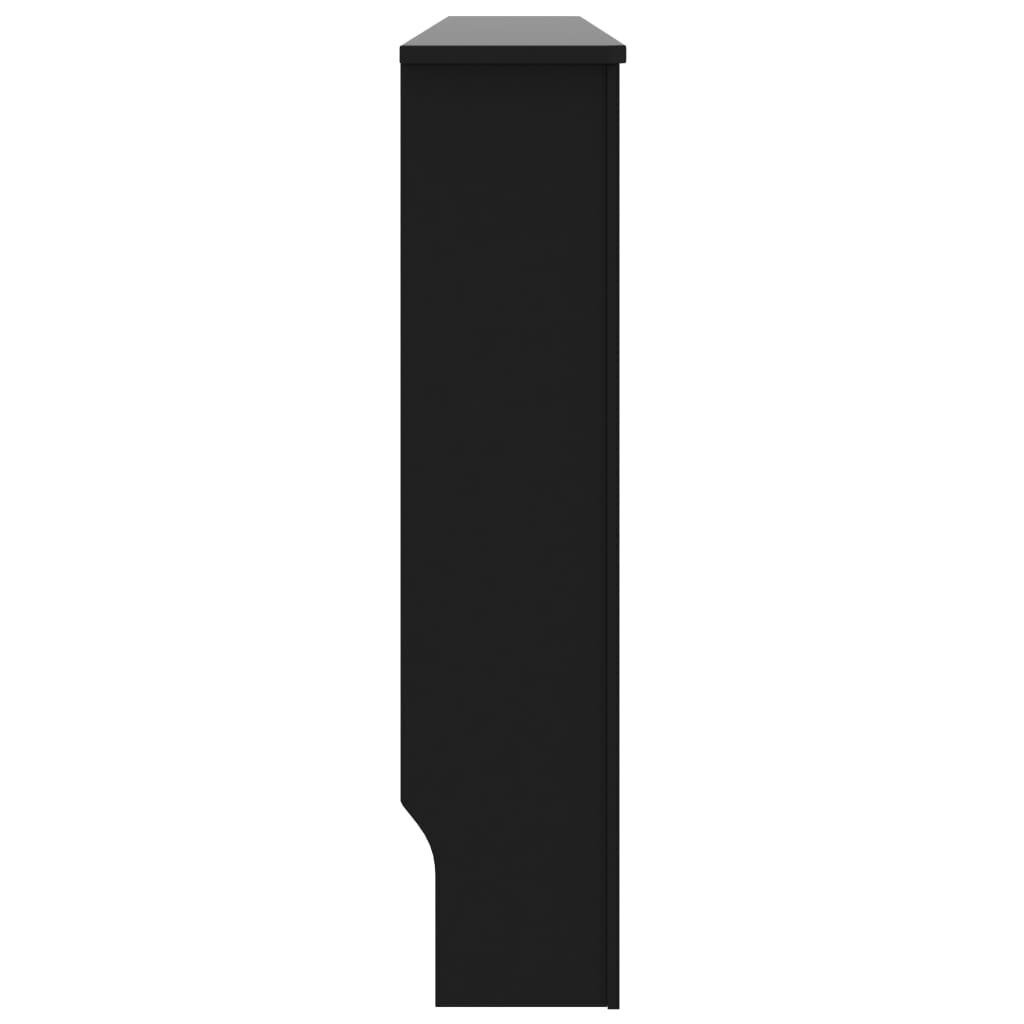 Radiatora pārsegs - vidaXL, melns, 172x19x81 cm, MDF цена и информация | Kamīnu un krāšņu aksesuāri | 220.lv