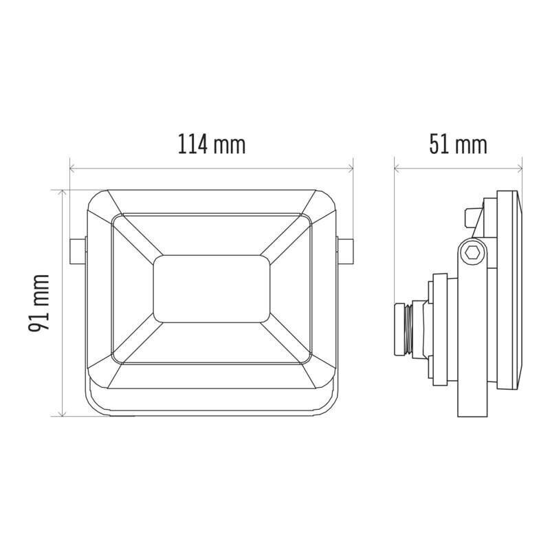 LED prožektors ILIO 10W(85W) 800 lm NW cena un informācija | Lukturi | 220.lv