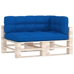 Palešu dīvānu matrači - vidaXL, 3 gab., koši zili cena un informācija | Krēslu paliktņi | 220.lv