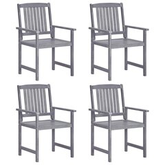 Садовые стулья, 4 шт., серые цена и информация | Садовые стулья, кресла, пуфы | 220.lv