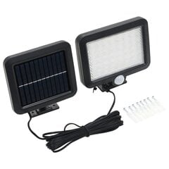 vidaXL solārā lampa ar kustību sensoru, LED, balta cena un informācija | Āra apgaismojums | 220.lv