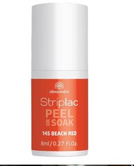 Лак для ногтей Alessandro Striplac Peel or Soak Beach Red, 8 мл цена и информация | Лаки для ногтей, укрепители | 220.lv