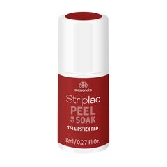 Nagu laka Alessandro Striplac Peel or Soak Lipstick Red, 8 ml cena un informācija | Nagu lakas, stiprinātāji | 220.lv