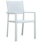 vidaXL dārza krēsli, 4 gab., balta plastmasa, pinuma dizains cena un informācija | Dārza krēsli | 220.lv