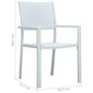 vidaXL dārza krēsli, 4 gab., balta plastmasa, pinuma dizains cena un informācija | Dārza krēsli | 220.lv