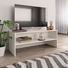 vidaXL TV skapītis, 100x40x40 cm, balts, skaidu plāksne cena un informācija | TV galdiņi | 220.lv