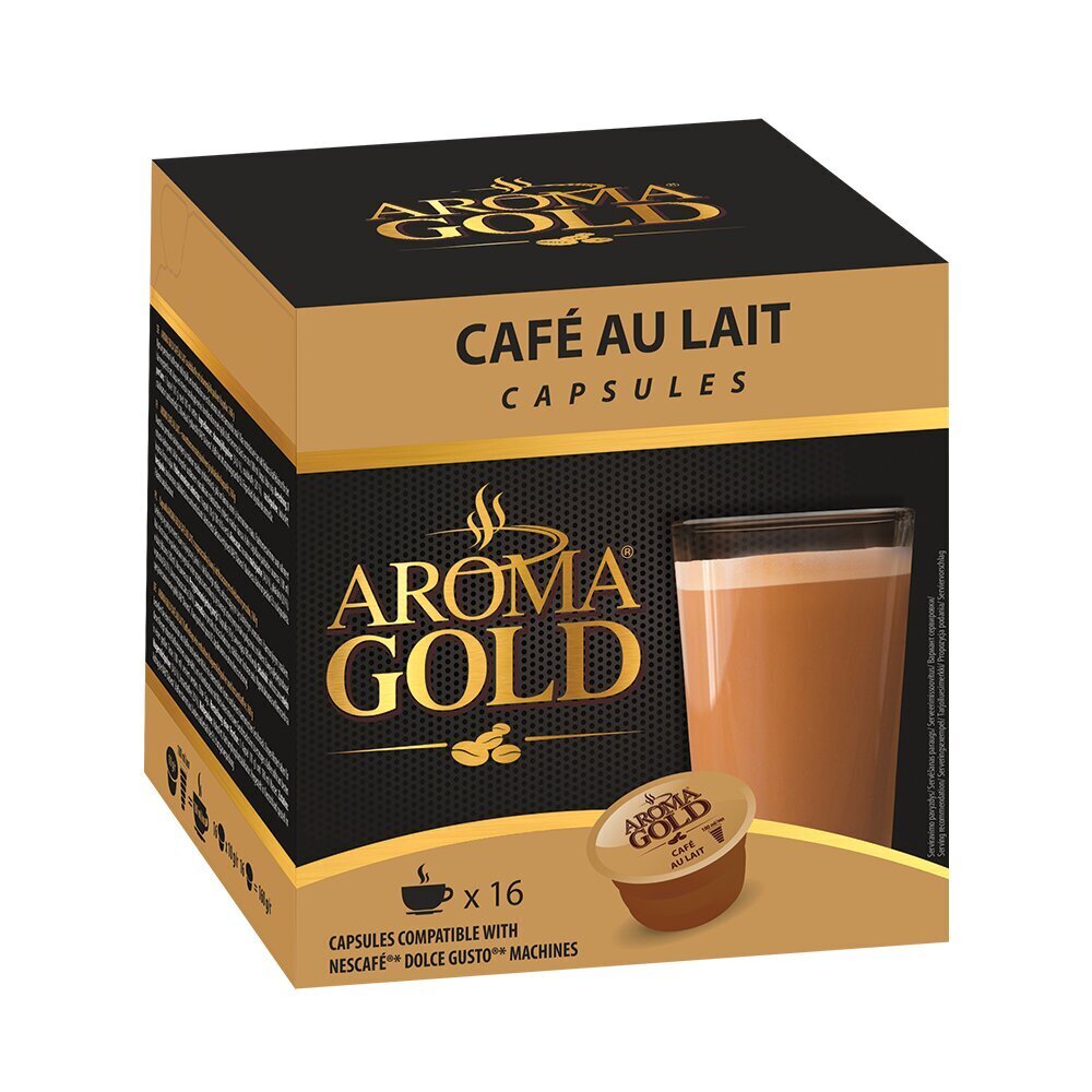 Kafijas kapsulas Aroma Gold Cafe Au Lait, 160 g cena un informācija | Kafija, kakao | 220.lv