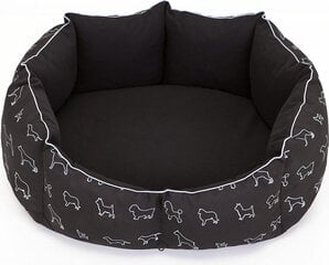Hobbydog лежак New York, L, Black Dogs, 65x55 см цена и информация | Лежаки, домики | 220.lv
