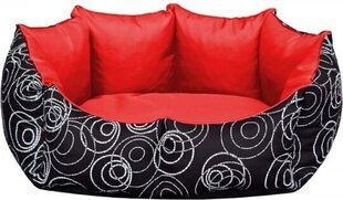 Hobbydog лежак New York, L, Red/Black Circles, 65x55 см цена и информация | Лежаки, домики | 220.lv