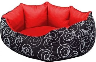 Hobbydog лежак New York, L, Red/Black Circles, 65x55 см цена и информация | Лежаки, домики | 220.lv