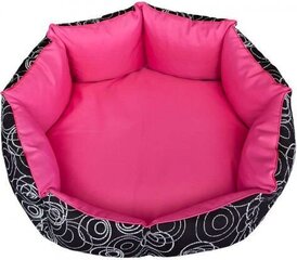 Hobbydog лежак New York, L, Pink/Black Circles, 65x55 см цена и информация | Лежаки, домики | 220.lv