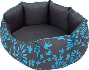 Hobbydog лежак New York, L, Grey/Blue Flowers, 65x55 см цена и информация | Лежаки, домики | 220.lv