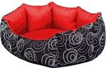 Hobbydog лежак New York, M, Red/Black Circles, 50x40 см