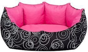 Hobbydog guļvieta New York, M, Pink/Black Circles, 50x40 cm цена и информация | Suņu gultas, spilveni, būdas | 220.lv