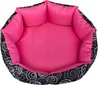 Hobbydog guļvieta New York, M, Pink/Black Circles, 50x40 cm цена и информация | Suņu gultas, spilveni, būdas | 220.lv
