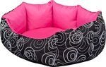 Hobbydog лежак New York, M, Pink/Black Circles, 50x40 см