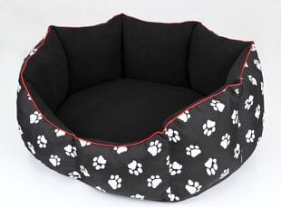 Hobbydog лежак New York, M, Black Paws, 50x40 см цена и информация | Лежаки, домики | 220.lv