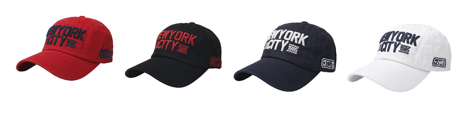 Unisex cepure be Snazzy New York EST City 1985 izm. 56-60, sarkana cena un informācija | Vīriešu cepures, šalles, cimdi | 220.lv