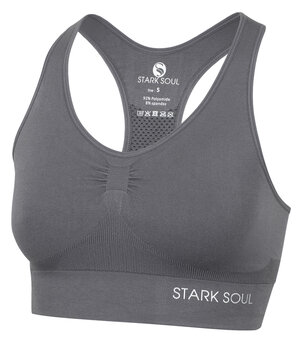 Спортивный бюстгальтер для женщин Stark Soul® seamless microfiber sport bustier, серый цвет цена и информация | Спортивная одежда для женщин | 220.lv