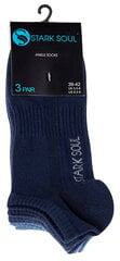 Унисекс короткие носки с чесанным хлопком Stark Soul 2124, 3 пары, синие цена и информация | Мужские носки | 220.lv
