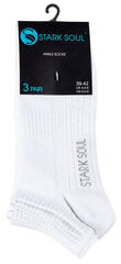 Унисекс короткие носки с чесанным хлопком Stark Soul 2124, 3 пары, белые цена и информация | Мужские носки | 220.lv