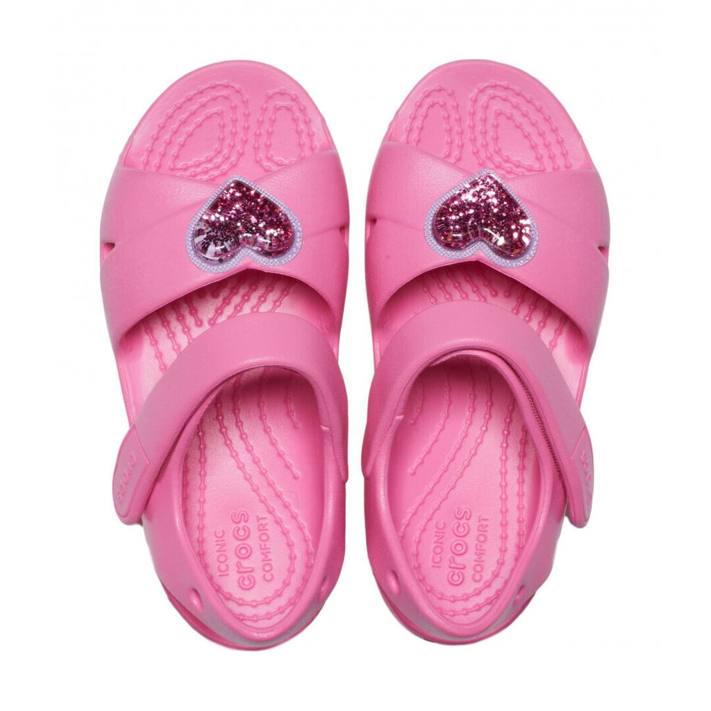 Crocs™ Classic Cross Strap Charm Sandal T cena un informācija | Bērnu sandales | 220.lv