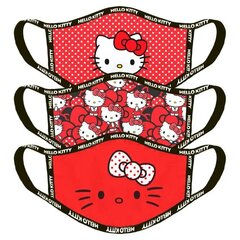 Atkārtoti lietojama sejas maska Hello Kitty, 3 gab. cena un informācija | Pirmā palīdzība | 220.lv