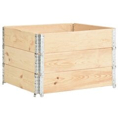 vidaXL puķu kastes, 3 gab., 100x100 cm, priedes masīvkoks cena un informācija | Balkona kastes | 220.lv