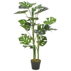 vidaXL mākslīgā monstera ar podiņu, zaļa, 100 cm цена и информация | Искусственные цветы | 220.lv