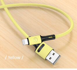 USB/Lightning vads USAMS, dzeltens, 100 cm cena un informācija | Savienotājkabeļi | 220.lv