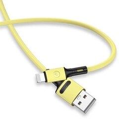 USB/Lightning провод USAMS, желтый, 100 см цена и информация | Кабели для телефонов | 220.lv