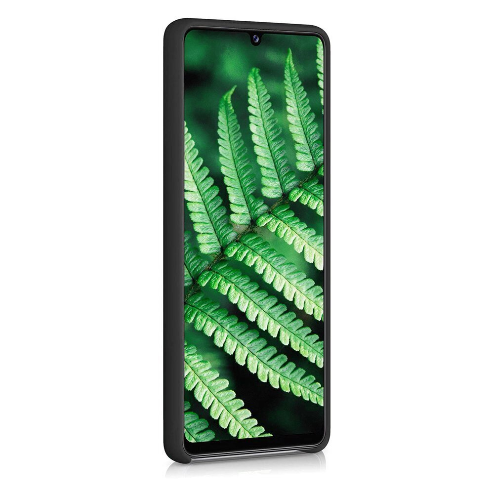 Telefona vāciņš Silicone Soft Flexible priekš Samsung Galaxy A42 5G, melns cena un informācija | Telefonu vāciņi, maciņi | 220.lv