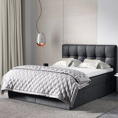 Кровать Selsey Rekius, 140x200 см, темно-серая цена и информация | Кровати | 220.lv